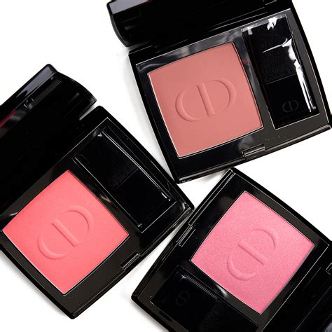 dior rouge blush long-wear powder blush swatches|dior blush rose montaigne.